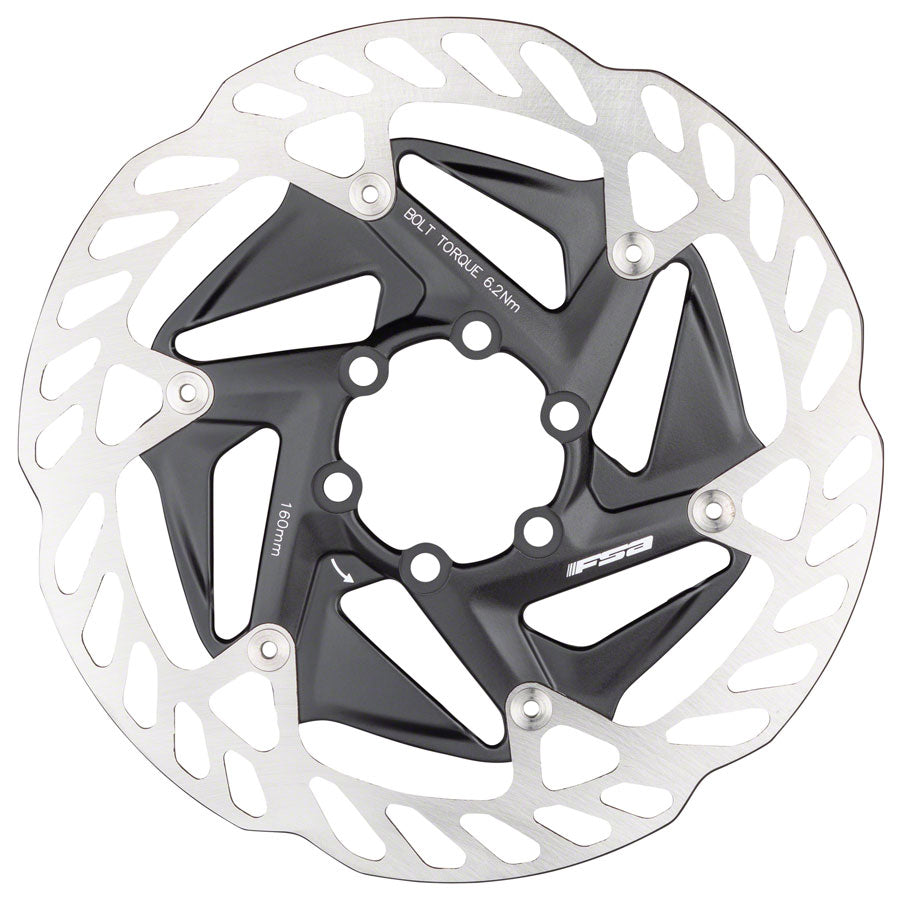 Full Speed Ahead K-Force WE Disc Brake Rotor - 160mm 6-Bolt Silver Disc Rotor FSA   