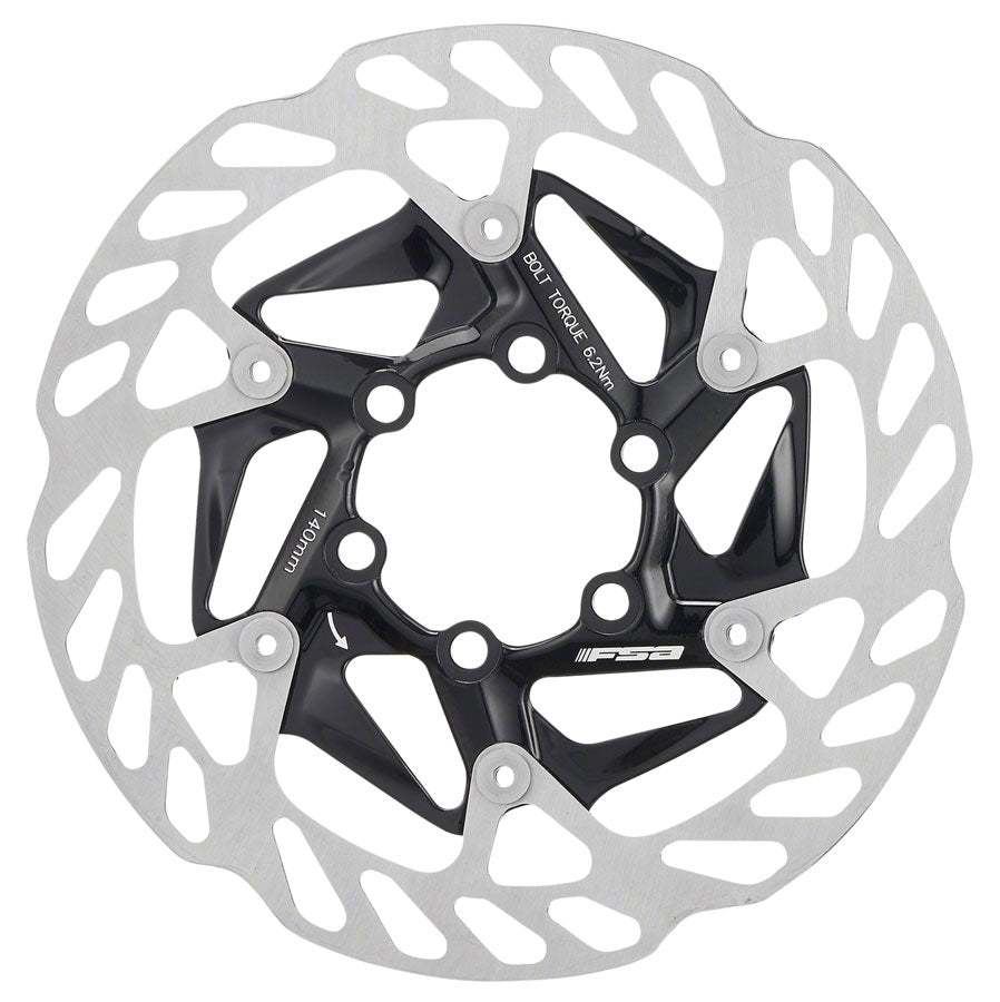 Full Speed Ahead K-Force WE Disc Brake Rotor - 140mm 6-Bolt Silver Disc Rotor FSA   