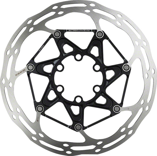 SRAM Centerline X Disc Brake Rotor - 180mm 6-Bolt Steel Bolts Silver/Black Disc Rotor SRAM   