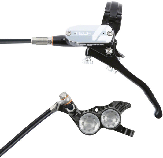 Hope Tech 4 V4 Disc Brake and Lever Set - Rear Hydraulic Post Mount Silver Disc Brake & Lever Hope   
