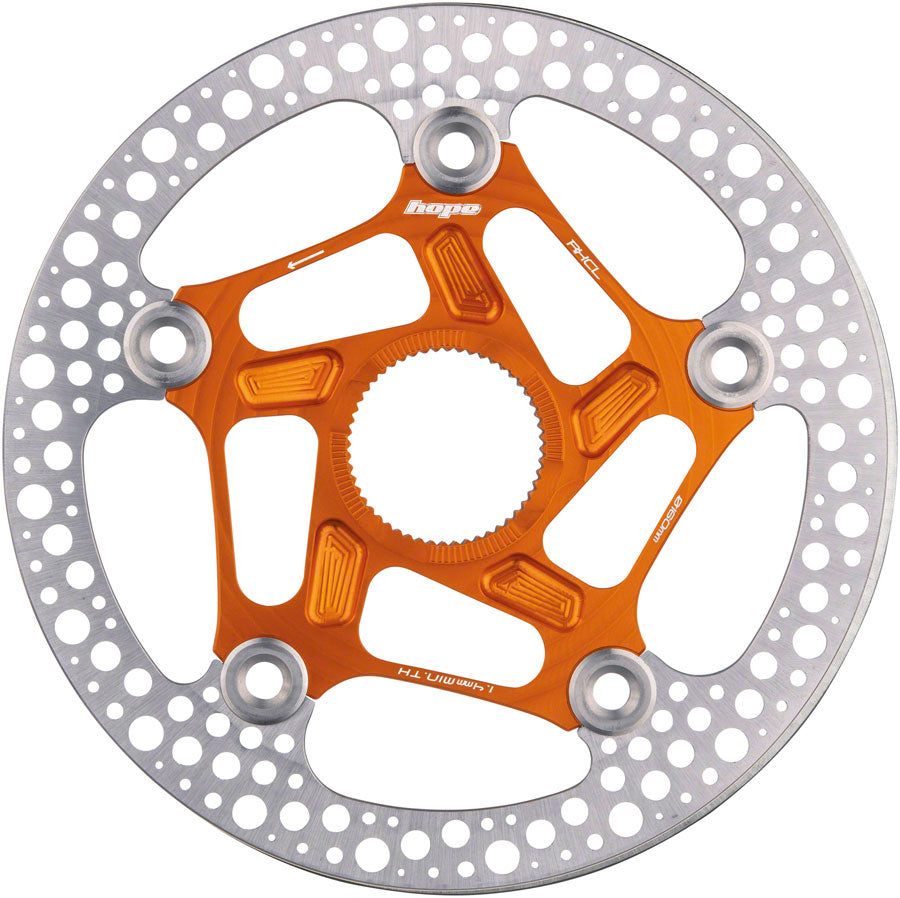 Hope RX Disc Rotor - 140mm Center-Lock Orange Disc Rotor Hope   