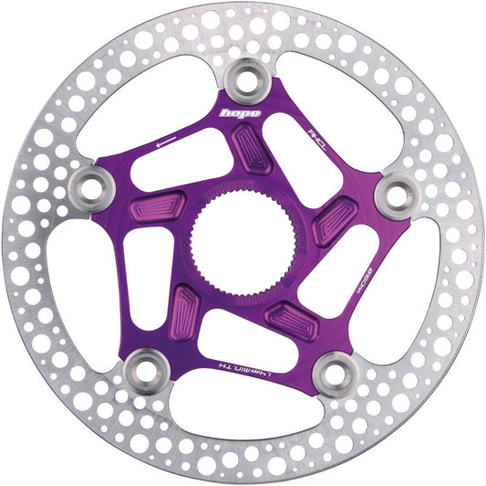 Hope RX Disc Rotor - 160mm Center-Lock Purple Disc Rotor Hope   