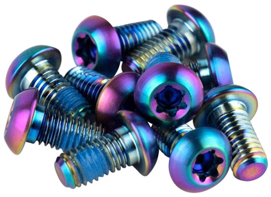 SRAM Titanium T25 Rotor Bolt Kit - Rainbow Set of 12 Disc Rotor SRAM   