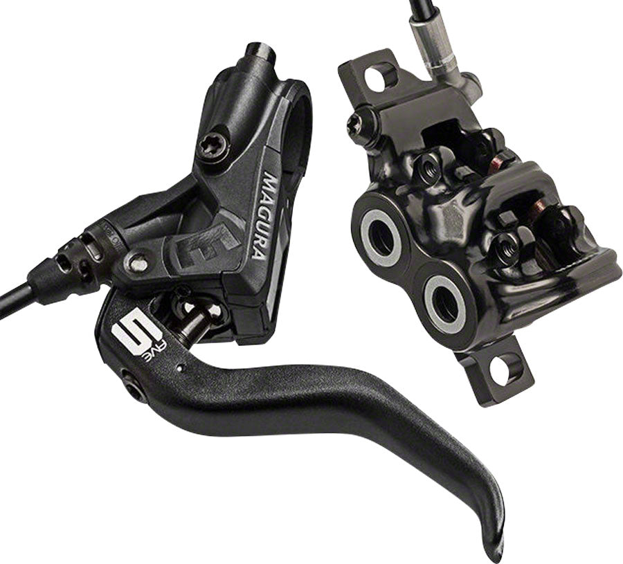 Magura MT5 Disc Brake and Lever - Front or Rear Hydraulic Post Mount Black Disc Brake & Lever Magura   