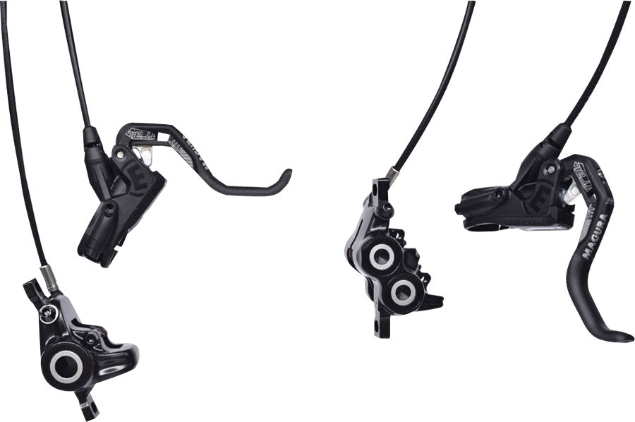 Magura MT Trail Sport Disc Brake Set - Front Rear Hydraulic Post Mount BLK/White Disc Brake & Lever Magura   
