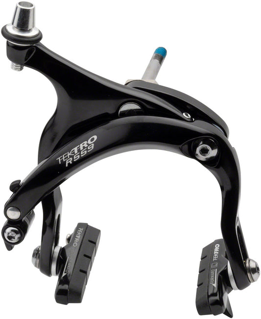 Tektro R559 Road Caliper Brake - Rear Dual Pivot Nutted Mounting Bolts High Polish BLK Road Caliper Brakes Tektro   