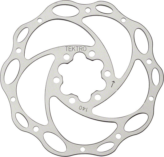 Tektro Lyra Cross Disc Brake Rotor - 140mm 6-Bolt Silver Disc Rotor Tektro   