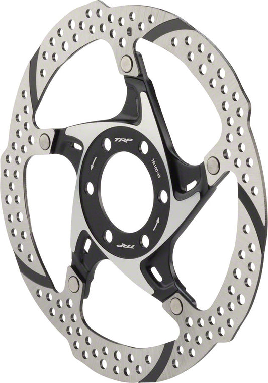 TRP-33 Disc Brake Rotor - 203mm 6-Bolt 1.8mm Silver/Black Disc Rotor TRP   