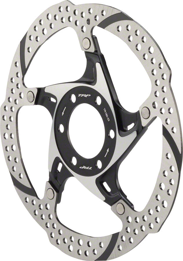 TRP-33 Disc Brake Rotor - 160mm 6-Bolt 1.8mm Silver/Black Disc Rotor TRP   