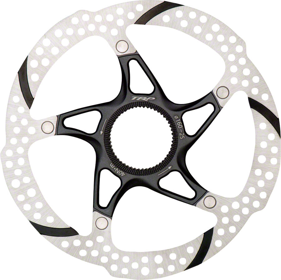 TRP-25 Disc Brake Rotor - 203mm Center Lock 1.8mm Silver/Black Disc Rotor TRP   