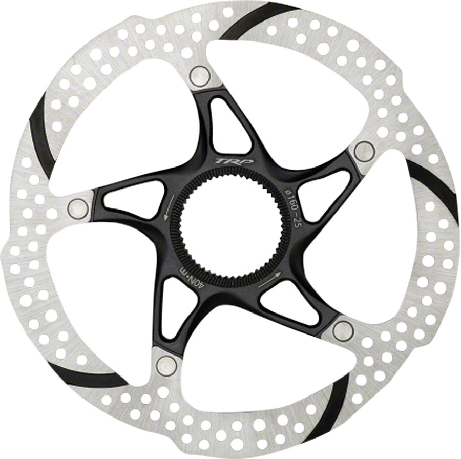 TRP-25 Disc Brake Rotor - 140mm Center Lock 1.8mm Silver/Black Disc Rotor TRP   