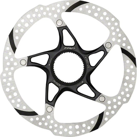 TRP-25 Disc Brake Rotor - 140mm Center Lock 1.8mm Silver/Black Disc Rotor TRP   