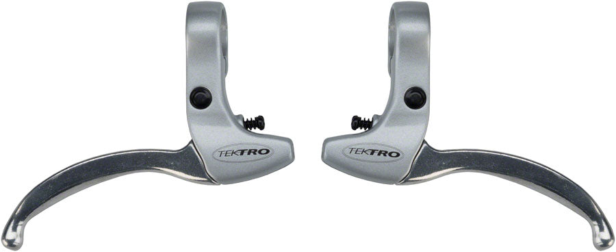 Tektro CL332RS 3-Finger Alloy Linear Pull Brake Lever Set Silver Brake Levers Tektro   