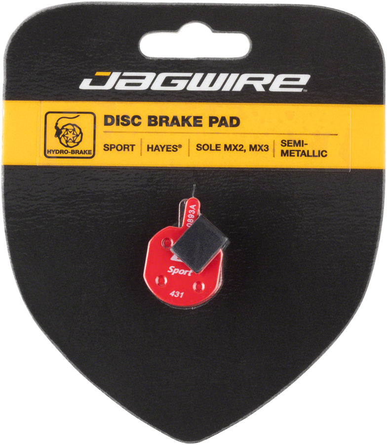 Jagwire Mountain Sport Semi-Metallic Disc Brake Pads for Hayes CX MX Sole Disc Brake Pads Jagwire   