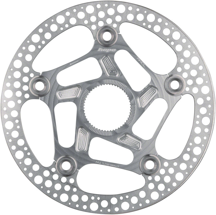 Hope RX Disc Rotor - 140mm Center-Lock Silver Disc Rotor Hope   