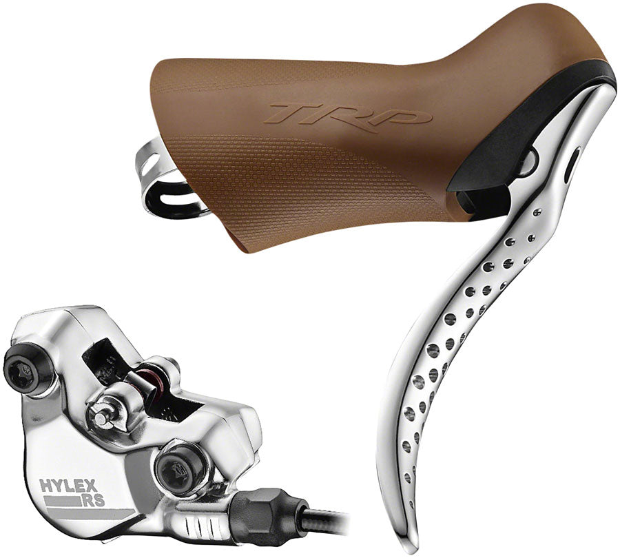 TRP Hylex RS Disc Brake Lever - Right Hand Lever Hydraulic Flat Mount Gum/Silver Disc Brake & Lever TRP   