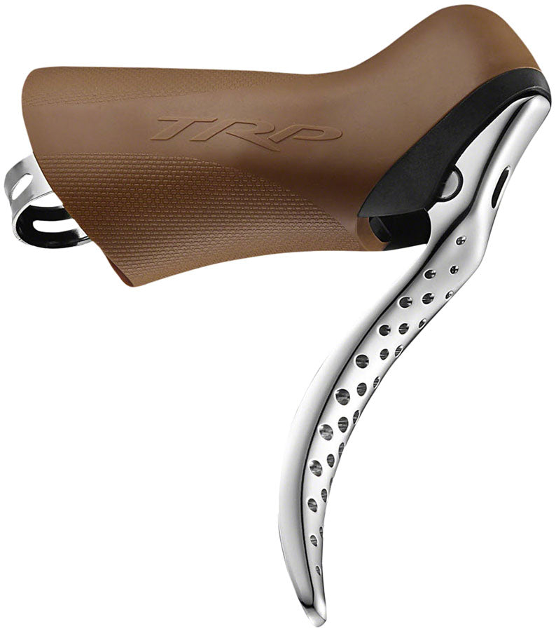 TRP Hylex RS Disc Brake Lever - Left Hand Lever Hydraulic Flat Mount Gum/Silver Disc Brake & Lever TRP   