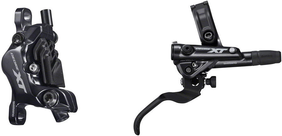 Shimano Deore XT BL-M8100/BR-M8120 Disc Brake Lever - Rear Hydraulic Post Mount 4-Piston Finned Pads I-SPEC EV Clamp Band BLK Disc Brake & Lever Shimano   
