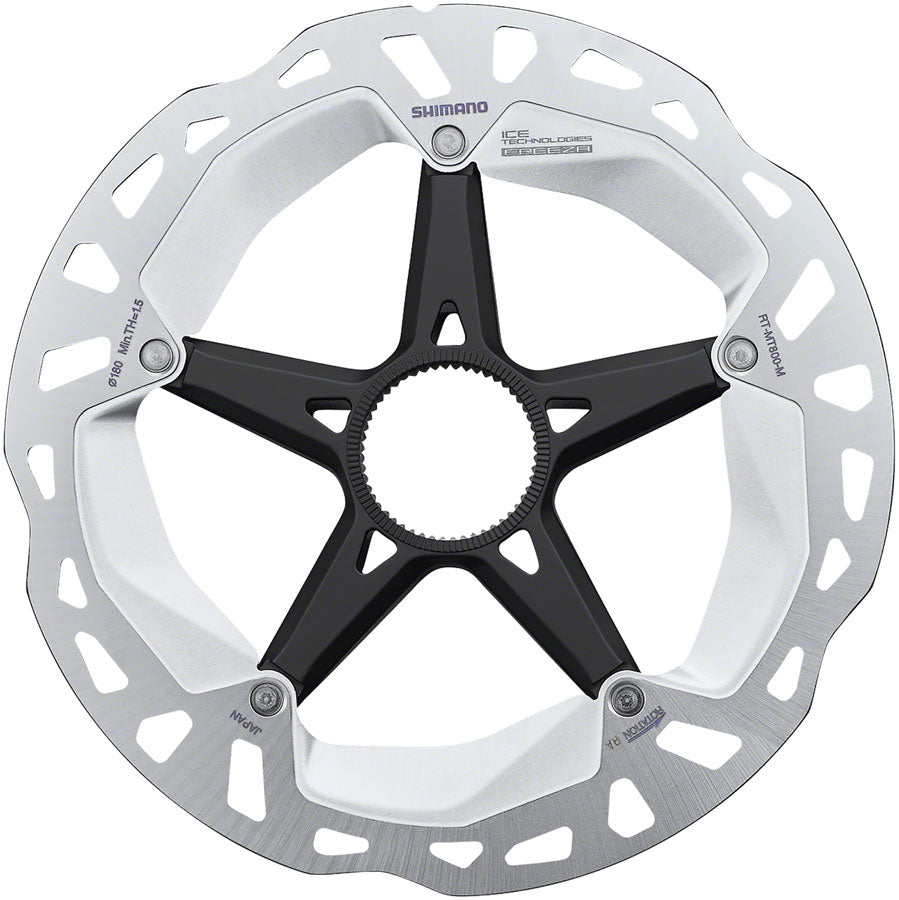 Shimano Deore XT RT-MT800-M Disc Brake Rotor External Lockring - 180mm Center Lock Silver/BLK Disc Rotor Shimano   