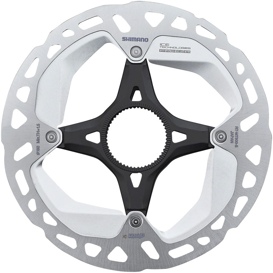 Shimano Deore XT RT-MT800-S Disc Brake Rotor External Lockring - 160mm Center Lock Silver/BLK Disc Rotor Shimano   