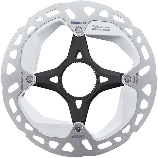 Shimano Deore XT RT-MT800-S Disc Brake Rotor External Lockring - 160mm Center Lock Silver/BLK Disc Rotor Shimano   