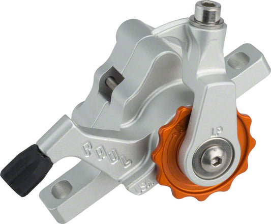 Paul Component Engineering Klamper Disc Caliper Long Pull Silver Orange Adjusters Disc Brake Calipers Paul Component Engineering   