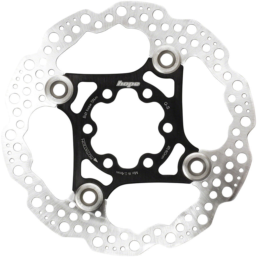 Hope Floating Disc Brake Rotor - 180mm 6-Bolt Black Disc Rotor Hope   