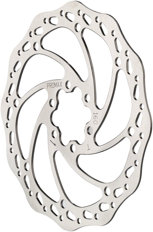 Promax Sport S1 Disc Brake Rotor - 160mm 6-Bolt Silver Disc Rotor Promax   