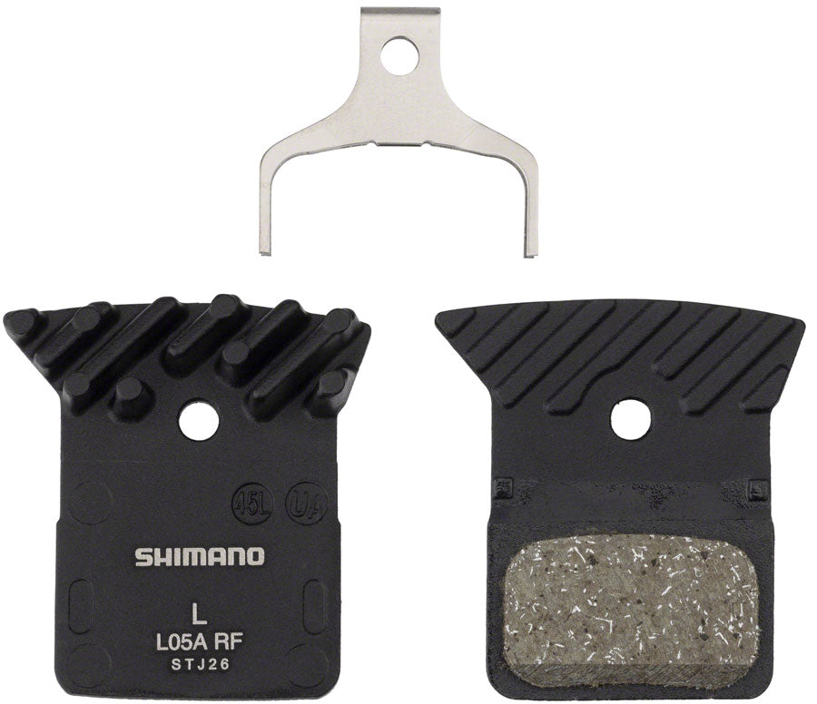 Shimano L05A-RF Disc Brake Pad Spring - Resin Compound Finned Alloy Back Plate One Pair Disc Brake Pads Shimano   