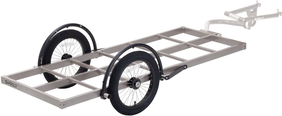 Surly Bill Trailer: Long Bed 16" Wheels Gray Trailers Surly   