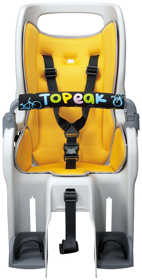 Topeak Baby Seat II Child Seat With Disc Compatible Rear Rack - Fits 26" MTX 2.0 Gray/YLW Child Carrier Topeak   