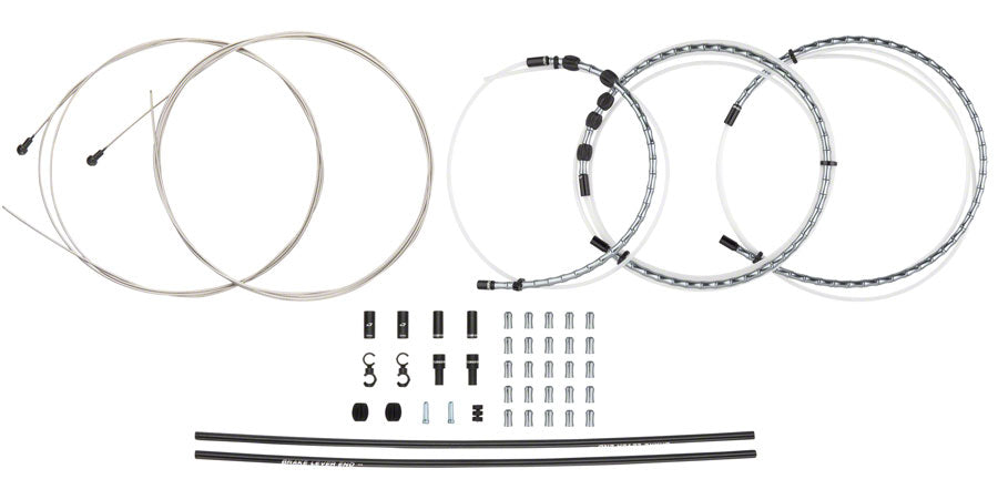 Jagwire Road Elite Link Brake Cable Kit SRAM/Shimano Ultra-Slick Uncoated Cables Ltd. Gray Cables and Housing Jagwire   