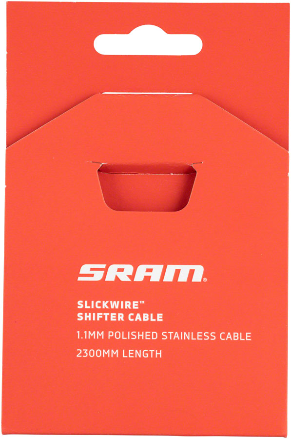 SRAM SlickWire Shift Cable - 1.1mm 2300mm Length Silver Cables and Housing SRAM   