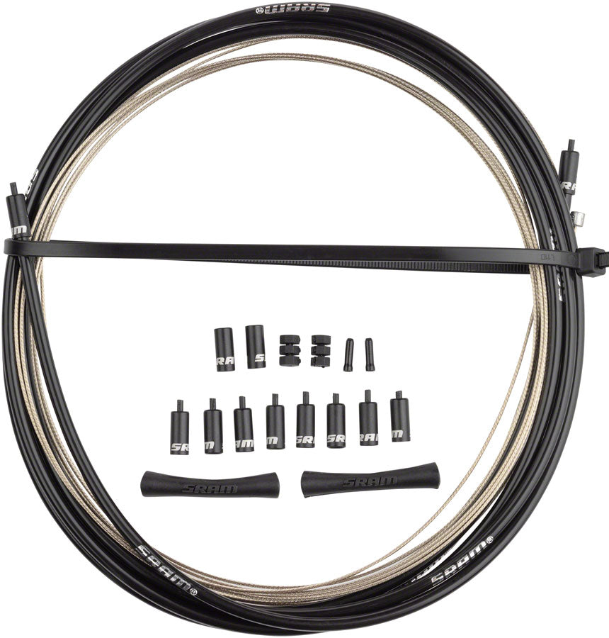 SRAM SlickWire Shift Cable Housing Kit - Road/MTB 4mm Nylon Braided BLK Cables and Housing SRAM   