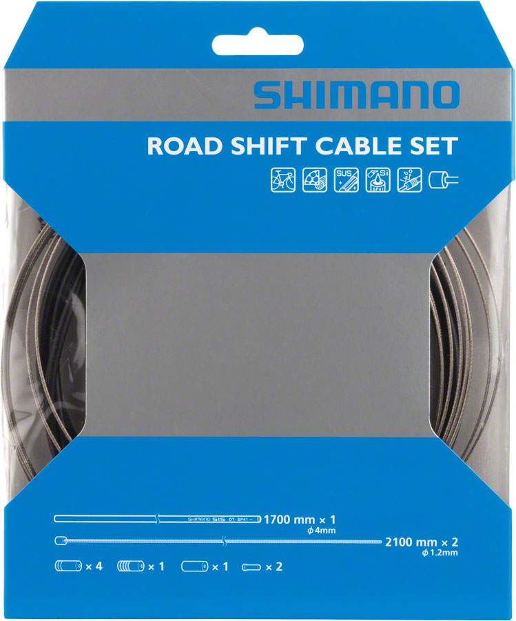 Shimano Road Stainless Derailleur Cable and Housing Set Black Cables and Housing Shimano   