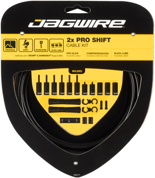 Jagwire Pro Shift Kit Road/Mountain SRAM/Shimano Black Cables and Housing Jagwire   