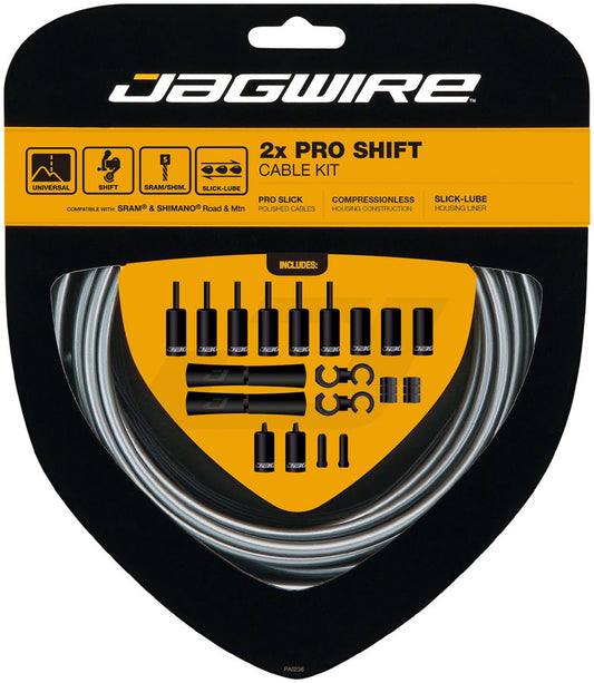 Jagwire Pro Shift Kit Road/Mountain SRAM/Shimano Ice Gray Cables and Housing Jagwire   