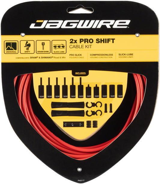Jagwire Pro Shift Kit Road/Mountain SRAM/Shimano Red Cables and Housing Jagwire   