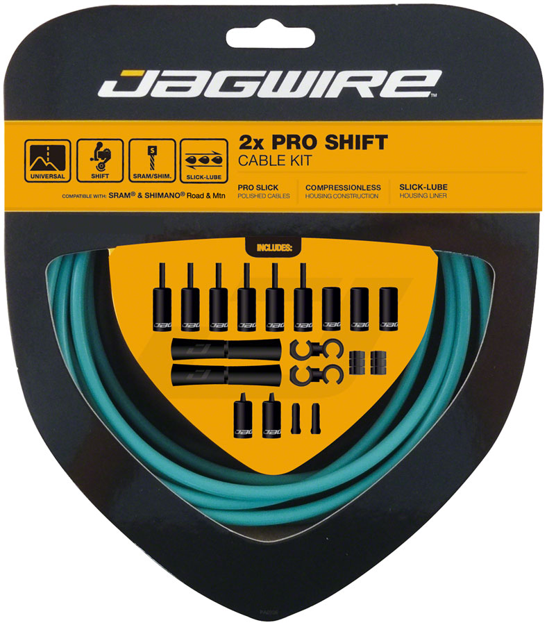 Jagwire Pro Shift Kit Road/Mountain SRAM/Shimano Celeste Cables and Housing Jagwire   