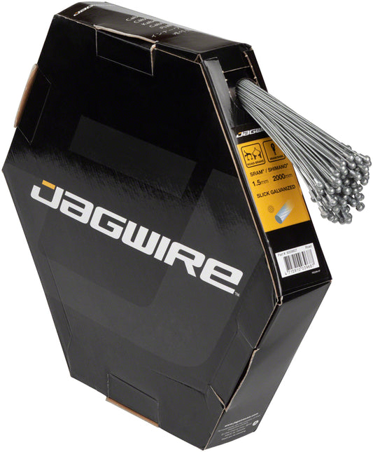 Jagwire Sport Brake Cable 1.5x2000mm Slick Galvanized SRAM/Shimano Road Box of 100 Cables and Housing Jagwire   