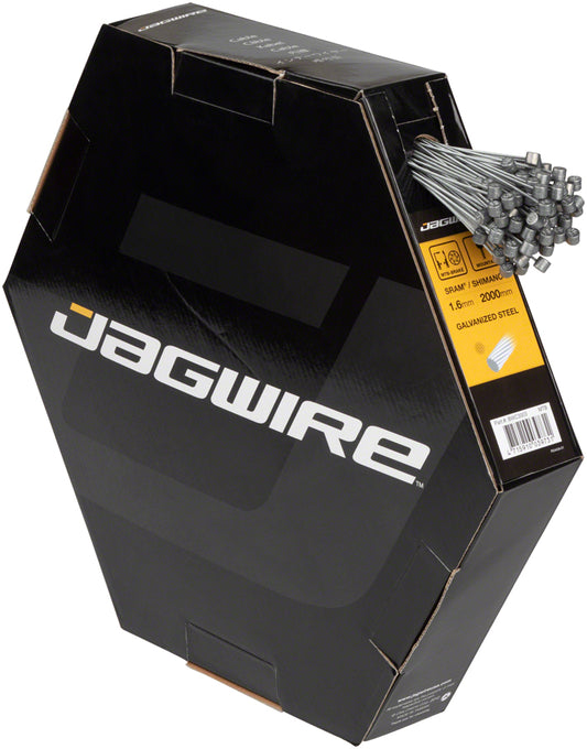 Jagwire Brake Cable Basics 1.6x2000mm Galvanized SRAM/Shimano MTB Box of 100 Cables and Housing Jagwire   
