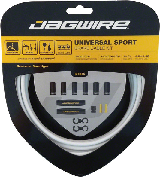 Jagwire Universal Sport Brake Cable Kit White Cables and Housing Jagwire   