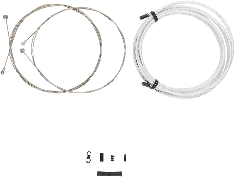Jagwire Universal Sport Brake Cable Kit Braided White Cables and Housing Jagwire   