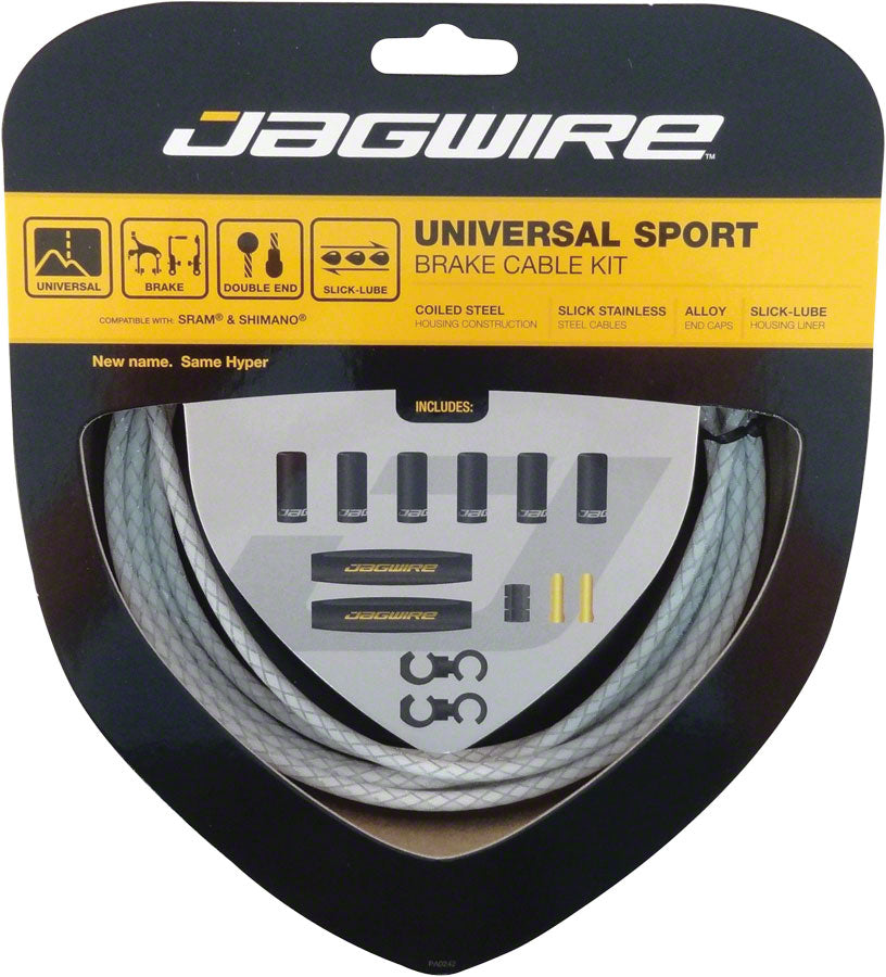 Jagwire Universal Sport Brake Cable Kit Braided White Cables and Housing Jagwire   