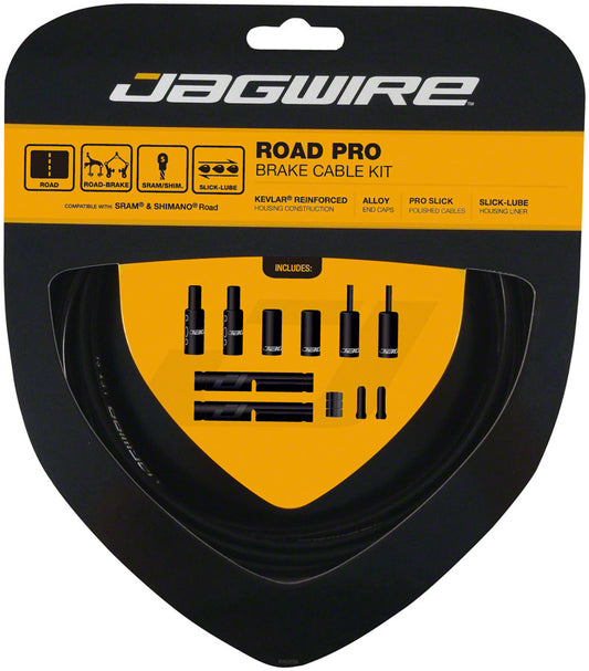 Jagwire Pro Brake Cable Kit Road SRAM/Shimano Black Cables and Housing Jagwire   