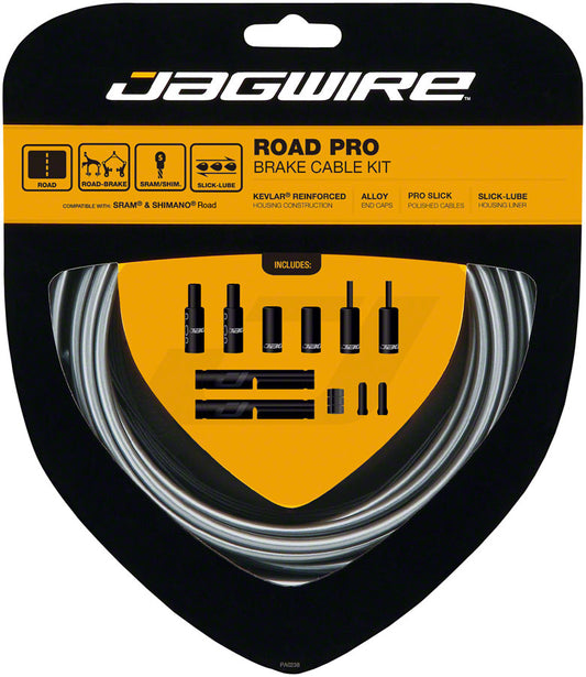 Jagwire Pro Brake Cable Kit Road SRAM/Shimano Ice Gray Cables and Housing Jagwire   