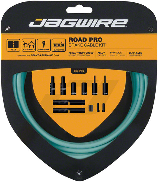 Jagwire Pro Brake Cable Kit Road SRAM/Shimano Bianchi Celeste Cables and Housing Jagwire   