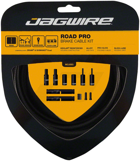 Jagwire Pro Brake Cable Kit Road SRAM/Shimano Stealth Black Cables and Housing Jagwire   