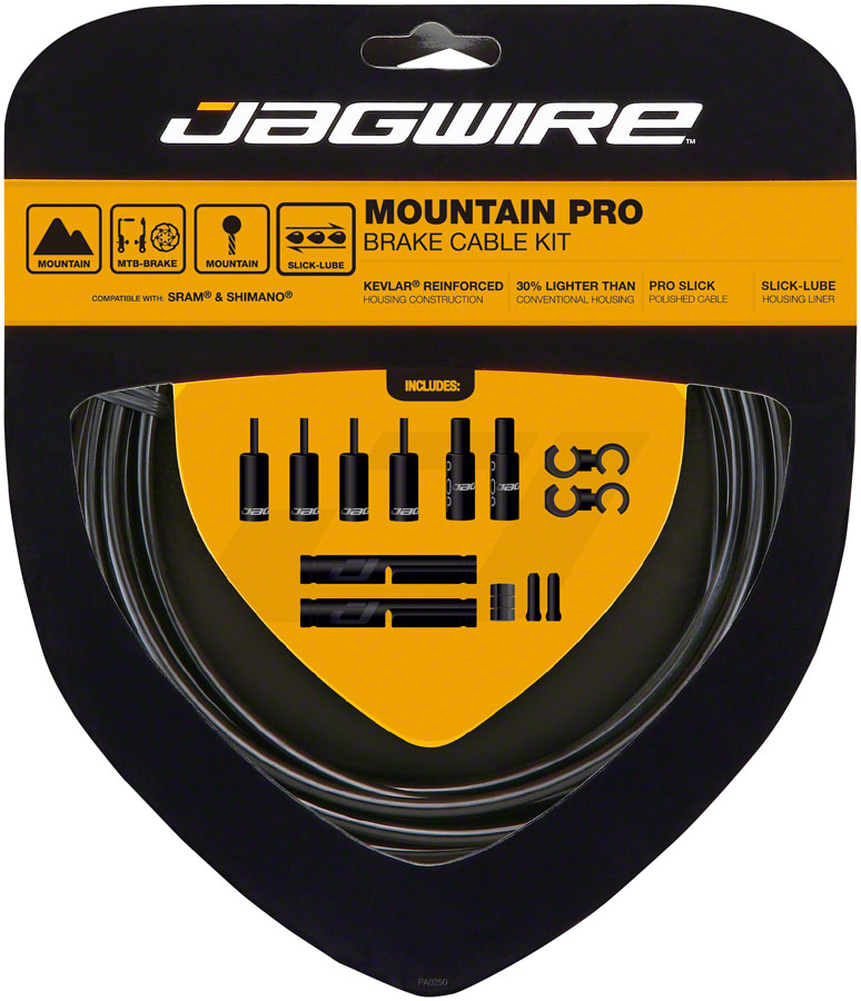 Jagwire Pro Brake Cable Kit Mountain SRAM/Shimano Black Cables and Housing Jagwire   