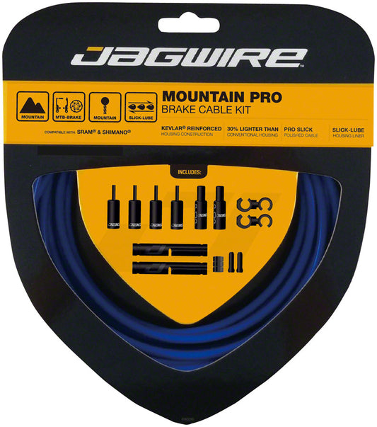 Jagwire Pro Brake Cable Kit Mountain SRAM/Shimano SID Blue Cables and Housing Jagwire   